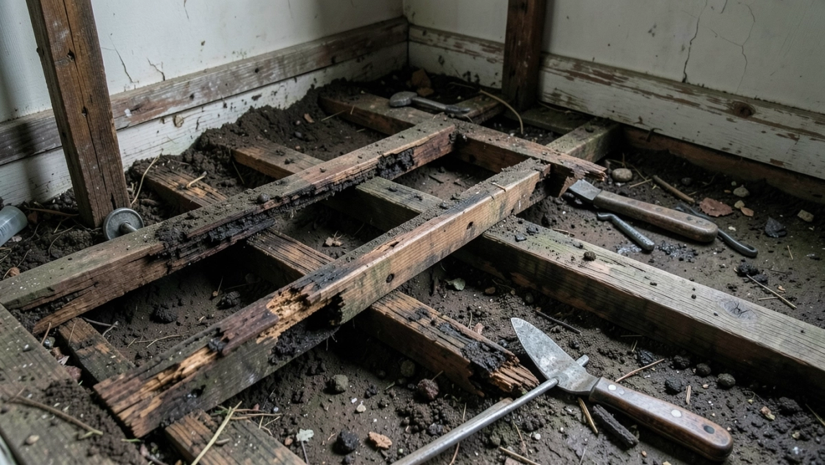 Remont podłogi na gruncie w starym domu